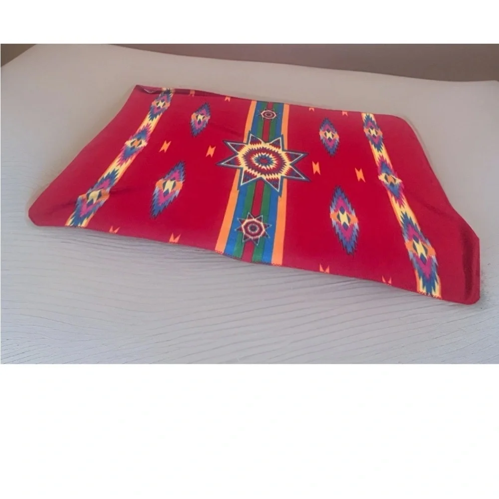 Southwestern Patterned Red Blanket